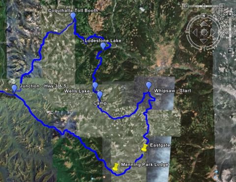 1985 Ford Bronco - Click here to see all of Hwy 3, which shows how much time is saved by going through Tulameen to the Coquihalla.