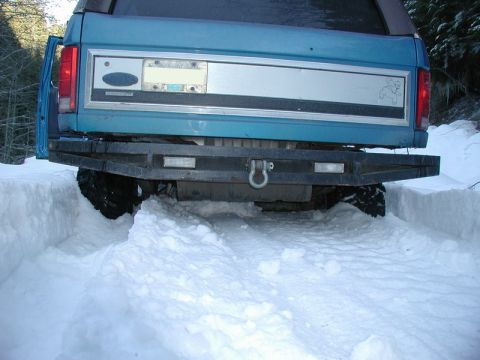 1985 Ford Bronco - Deep enough to stop me. Indir had to give me a tug.