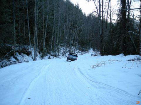 1985 Ford Bronco - I had to back up to help him out.....easier said than done.
