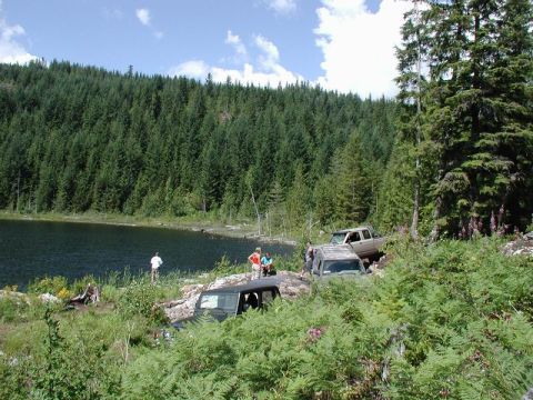 1985 Ford Bronco - There were a couple of guys fishing off the shore.