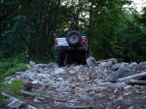 1985 Ford Bronco - Mike was in 2wd because of a missing axle-joint cap.