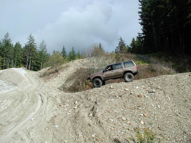 Playing in the gravel pit.