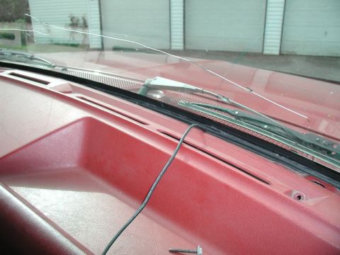 1990 Ford F-250 - Ran the cable for the GPS receiver.