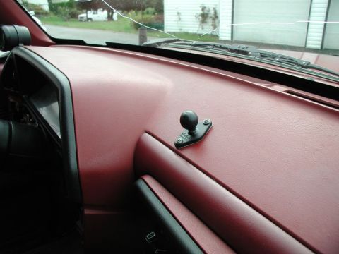 1990 Ford F-250 - RAM mount for the PDA/GPS cradle.