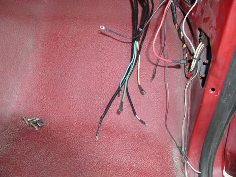 1990 Ford F-250 - Wires cut to length and ends attached.