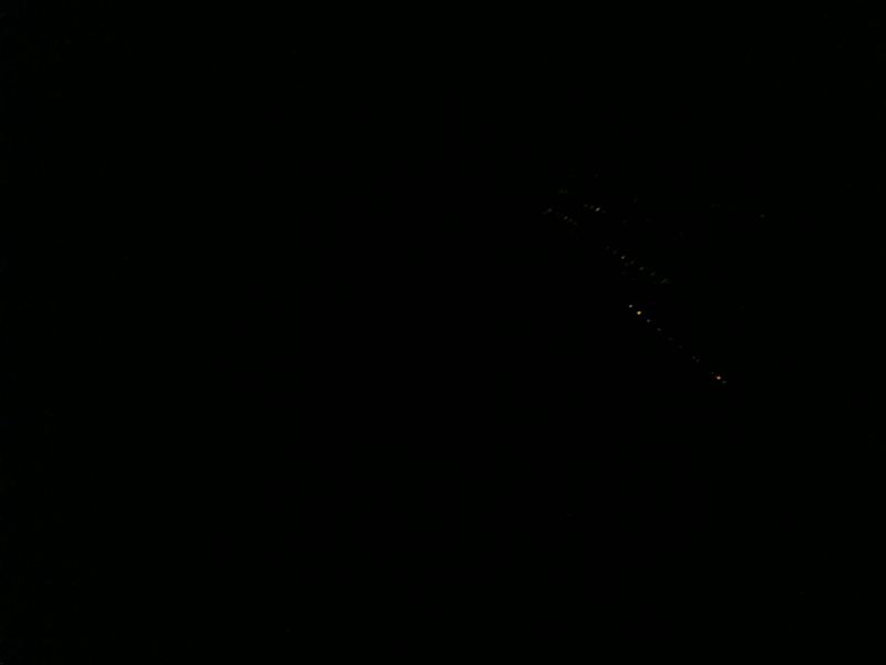 Completely black image with faint scattered lights