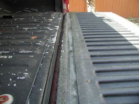 1990 Ford F-250 - I decided to trim the lower lip off of the tailgate cover; it was pushing on the tailgate seal.