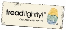 1990 Ford F-250 - A sticker with the text "tread lightly! ON LAND AND WATER" is shown with a fingerprint graphic.