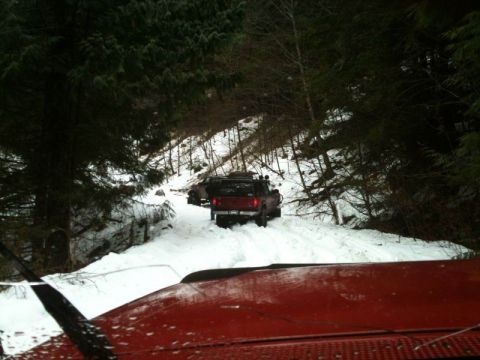 1990 Ford F-250 - After Indir winched two boulders out of the way, he gave Mike a pull.