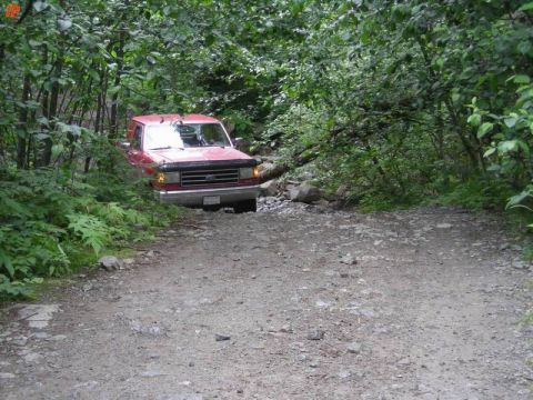 1990 Ford F-250 - One of the creek crossings heading down the "easy" way to Hale Creek.
