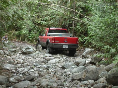 1990 Ford F-250 - The rocks look a lot larger when you are in a stock truck.
