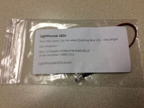 2002 Pontiac Grand Prix - Lighthouse LEDs #12V5MMFLASHINGPREWIREDBLUE.