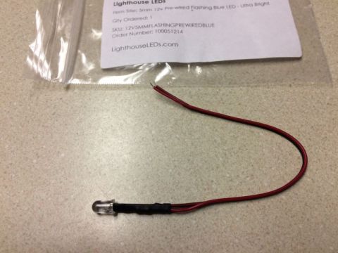 2002 Pontiac Grand Prix - Lighthouse LEDs #12V5MMFLASHINGPREWIREDBLUE.
