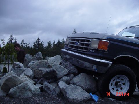 1987 Ford Bronco - I woke up to find are rock delivery for a backyard on are front drive way. sounded fun to me.