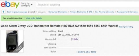 2002 Pontiac Grand Prix - I've always wanted to have a spare 2-way remote, and when I stumbled across a used one on e-Bay, I snapped it up.