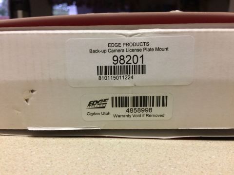 2002 Pontiac Grand Prix - Edge #98201 license plate frame with back-up camera.