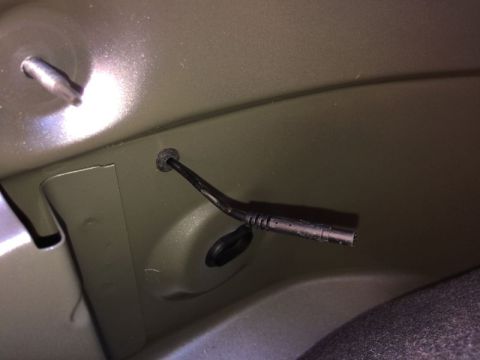 2002 Pontiac Grand Prix - Camera wiring coming into the trunk behind the left tail light.