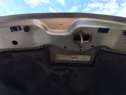 2002 Pontiac Grand Prix - Thought there would be a strap in the center, so I put some velcro on the underside of the hood to keep things in place.