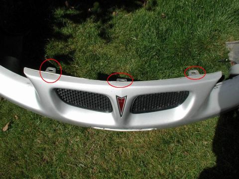 2002 Pontiac Grand Prix - The center mount is an 8mm screw. The outer mounts are plastic rivets.