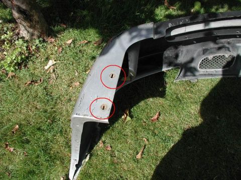 2002 Pontiac Grand Prix - 7mm screw on the lower corners of the bumper.