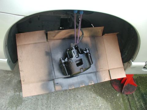 2002 Pontiac Grand Prix - Calipers masked and painted on the car.