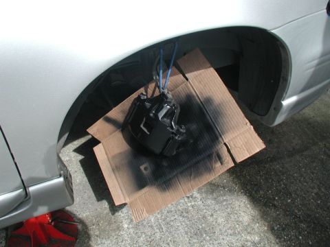 2002 Pontiac Grand Prix - Calipers masked and painted on the car.