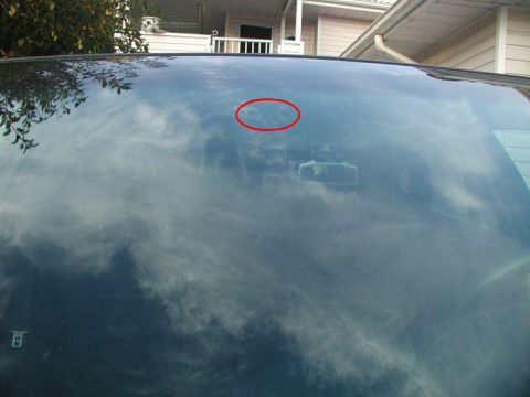 2002 Pontiac Grand Prix - A bad picture showing how you can barely see the camera.