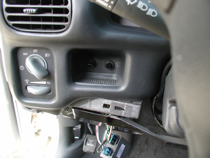 Dash trim panel back in place and switch tested.