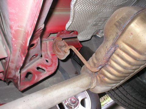 1978 Ford Bronco - Exhaust hanger popped loose, too.