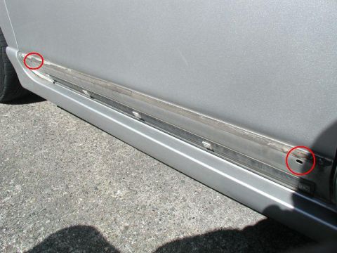2002 Pontiac Grand Prix - The molding has two alignment pins that go into holes in the door.