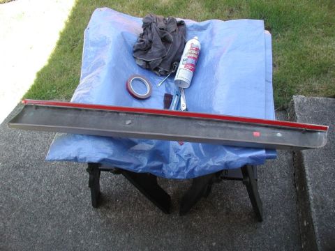2002 Pontiac Grand Prix - Old double-sided tape removed from molding and new Pro-Form double-sided tape applied.