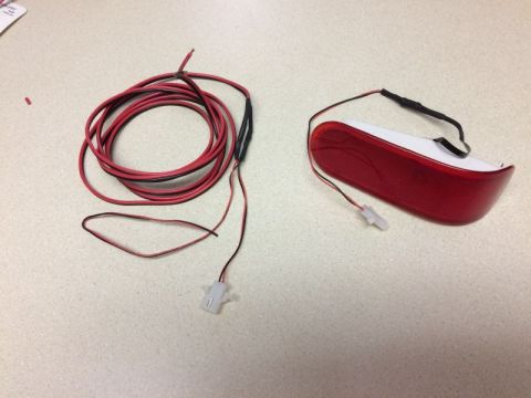 2002 Pontiac Grand Prix - Wire harness to run in the door. It splits to a plug for the door light, and the other end is for some future door handle lighting.
