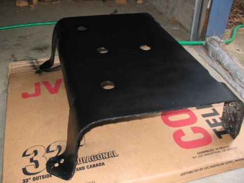 1995 Ford Bronco - Recent photo, took the plate back off and drilled a few 1 1/2" drain holes, and ground down the rear lip so it was straight across.