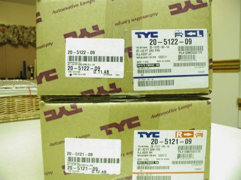 2002 Pontiac Grand Prix - New headlight housings from RockAuto.