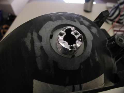 2002 Pontiac Grand Prix - Sanded down to be almost flush with the rest of the housing.