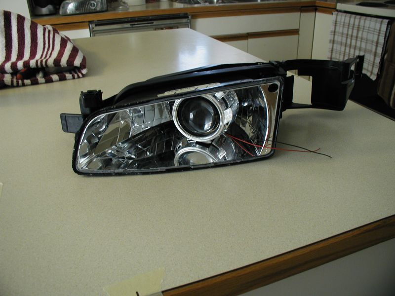 I had to head out, so I put the lights in some spare brackets and will to an "in car" test later.