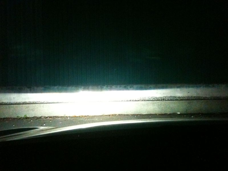Beam pattern; the drivers side is a little off in the rotation.