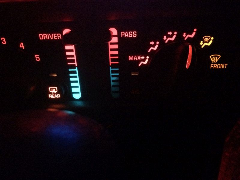 Original HVAC controller; burnt out lighting.