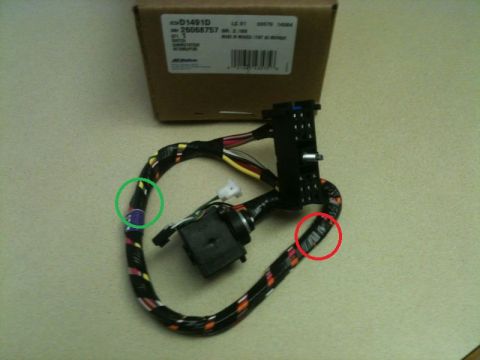 2002 Pontiac Grand Prix - The red circle is where the ignition saver mod was tapped in to the old switch. The green circle is where the alarm wiring was tapped in to…