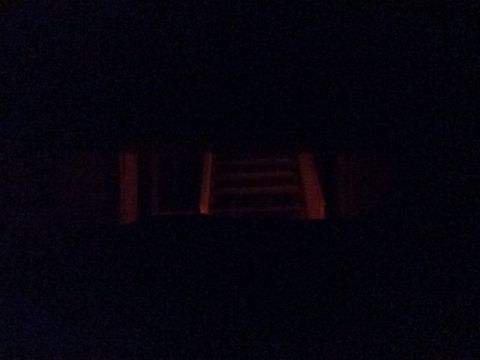 2002 Pontiac Grand Prix - Looking out the back window from the drivers seat; brake lights on.