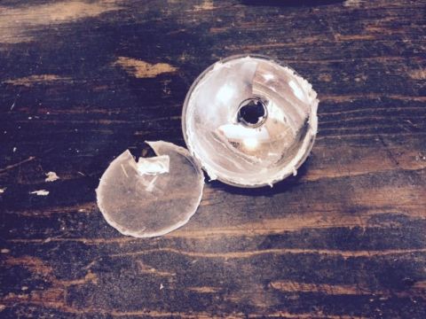 2002 Pontiac Grand Prix - Cut away the lens with a dremel and cutting disc.