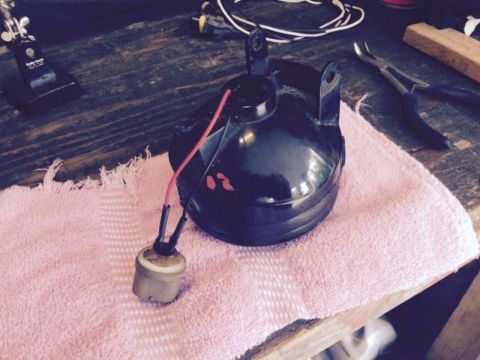 2002 Pontiac Grand Prix - Connect the base of an old 880 bulb to the wires of the LED light.