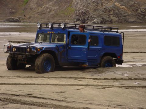 1988 Ford Bronco - This kid got his daddy's hummer stuck in some soft sand. When he first got stuck he told US to walk over to HIM. He finally came over and a…