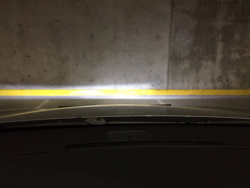 The LED beam is definatley not level.
