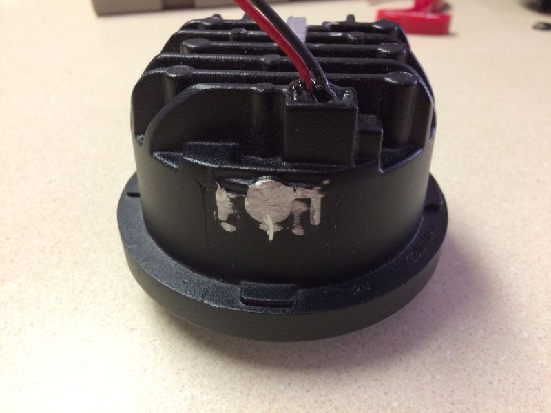 Parts cut off of LED light.