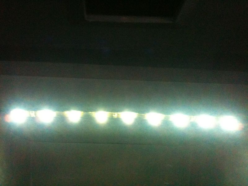 Strip of white LED lights.