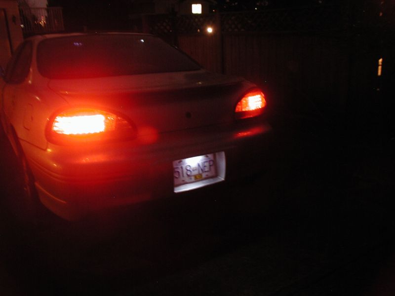 Stock lighting on the left, LED lighting on the right.