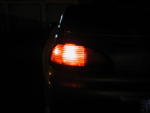 2002 Pontiac Grand Prix - Stock lighting on the left, LED lighting on the right.