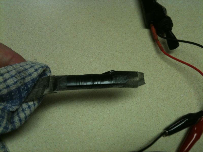 The puddle light was too bright, so I masked off half of the LED's and sprayed some black paint.