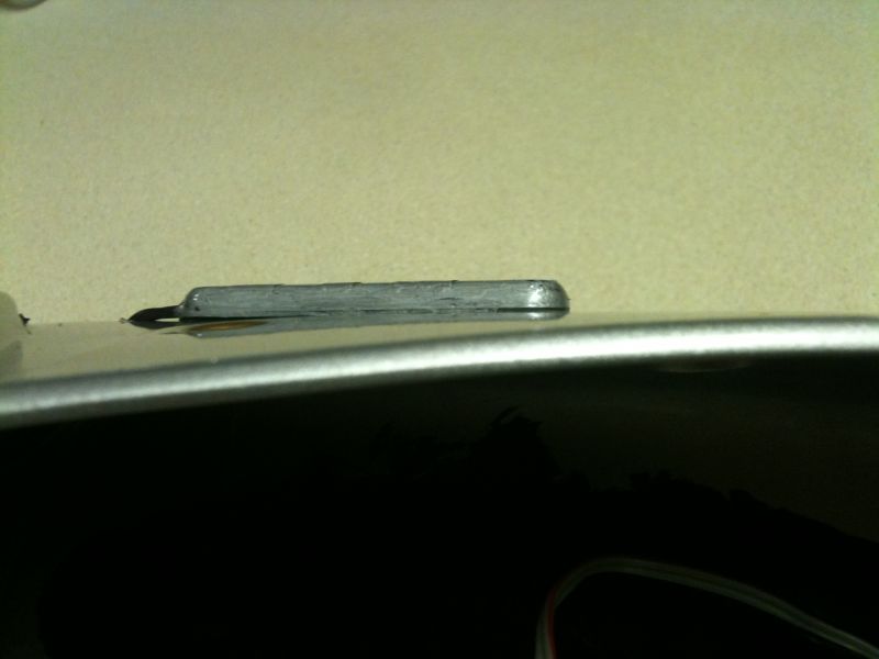 I decided to put some silver paint on the sides of the LED module to help it blend in.